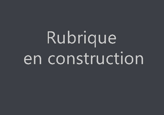 Rubrique en construction
